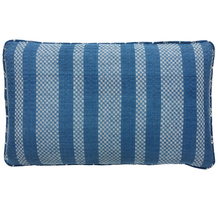 1900s Antique Blue Checked Ticking Pillows (#PC11)