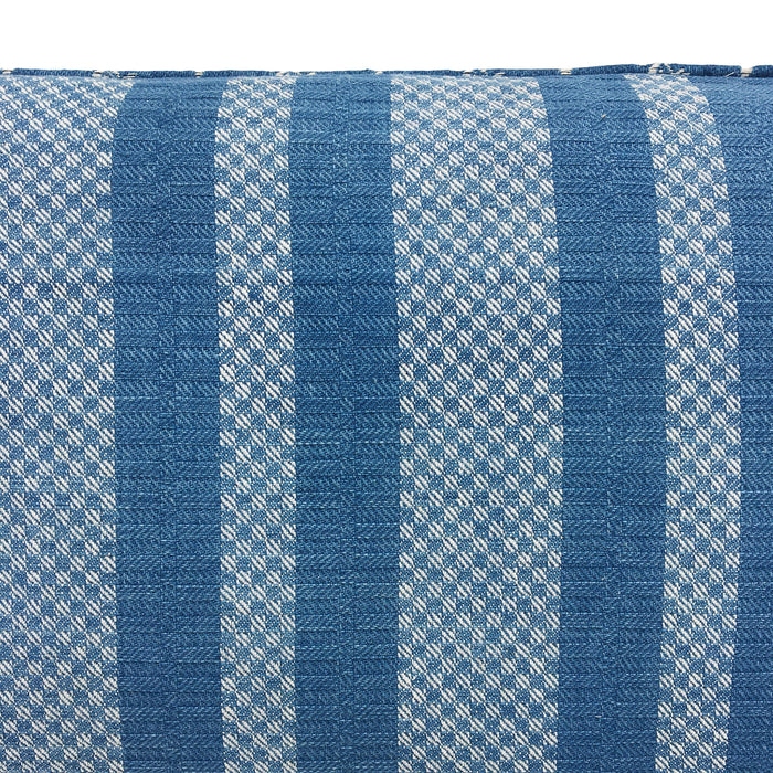 1900s Antique Blue Checked Ticking Pillows (#PC11)