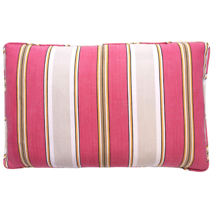 1900s Antique Pink & Yellow Ticking Pillows (#PC8)