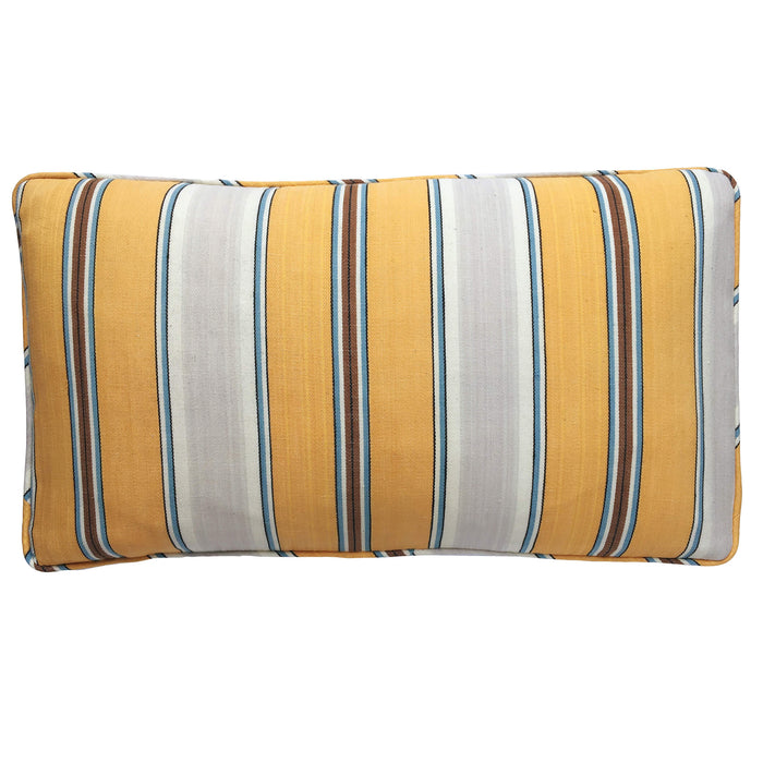 1900s Antique Yellow, Blue & Green Ticking Pillows (#PC15)