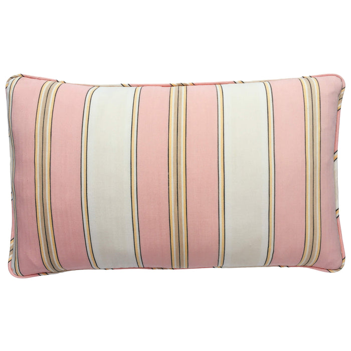 1900s Antique Pink & Yellow Ticking Pillows (#PC8)