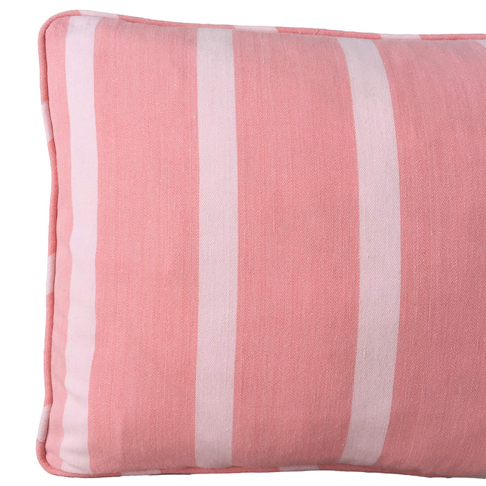 1900s Antique Pink & Brown Ticking Pillows (#PC9)