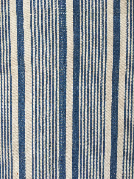 Blue Stripes Antique European Ticking Fabric Recovered Panels REC-FI-011 - Ticking Depot