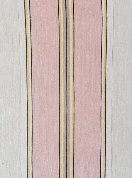 Pink Grey Stripes Antique European Ticking Fabric Recovered Panels REC-RA-ROSA-013D - Ticking Depot