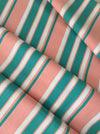 GreenFALSE Stripes Antique European Ticking Fabric Recovered Panels REC-RA-VERDE-004D - Ticking Depot