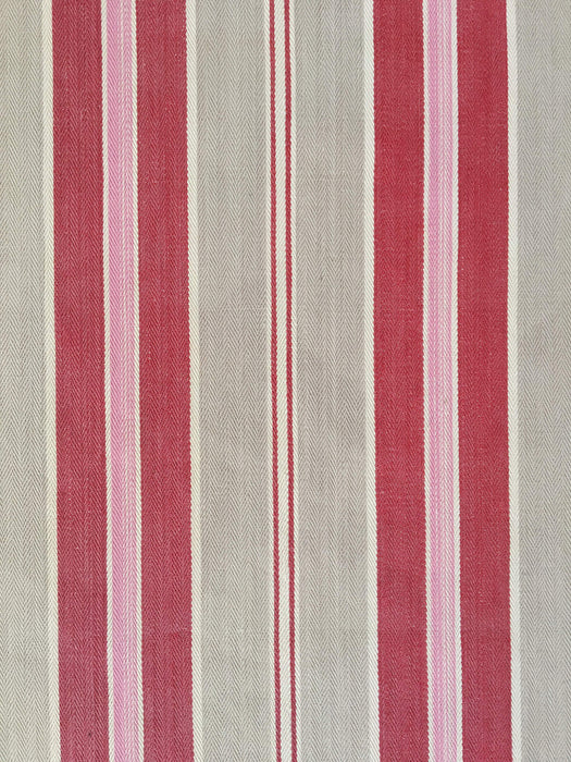 Pink Stripes Antique European Ticking Fabric Recovered Panels REC-SE-008 - Ticking Depot