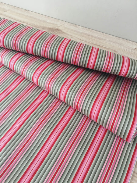 Pink Stripes Antique European Ticking Fabric Recovered Panels REC-SE-009 - Ticking Depot