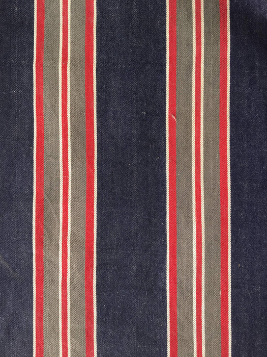Blue Stripes Antique European Ticking Fabric Recovered Panels REC-SE-013 - Ticking Depot
