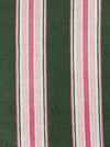 Pink Green Stripes Antique European Ticking Fabric Recovered Panels REC-SE-018 - Ticking Depot